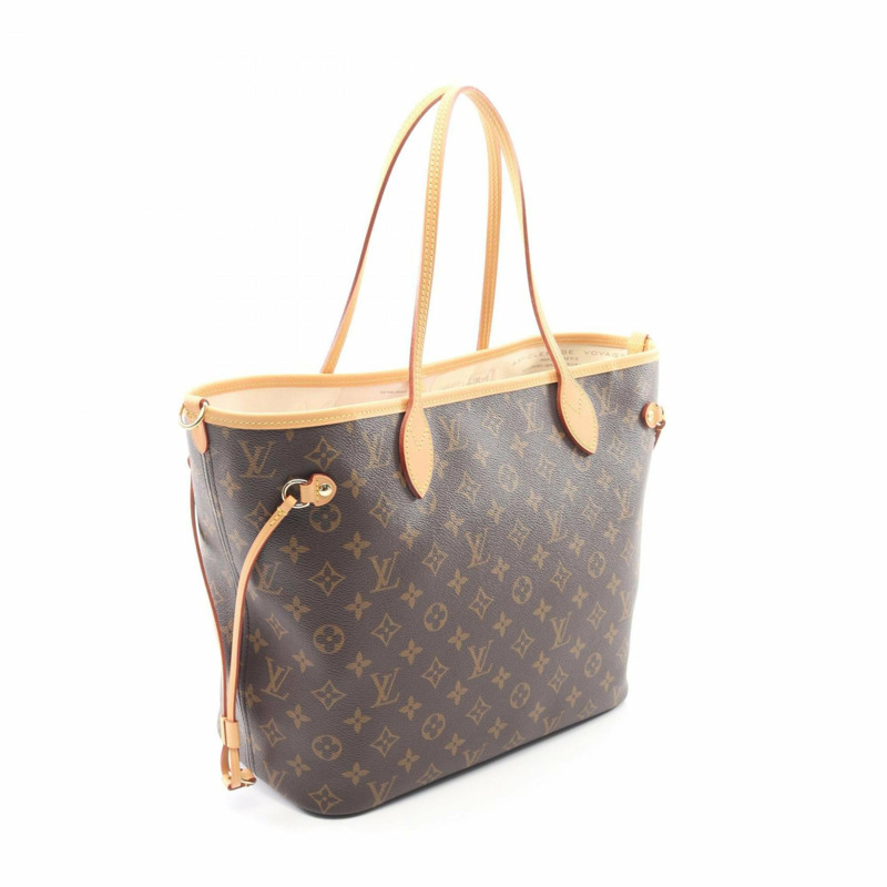 路易威登 Neverfull Inside Out MM 手提包,塗層帆布,皮革,Monogram 女款,棕色和橙色,M28376-1