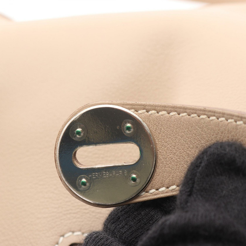 愛馬仕 Lindy 26 單肩包 Q Swift 皮革 Argile 二手女士 SHW-7