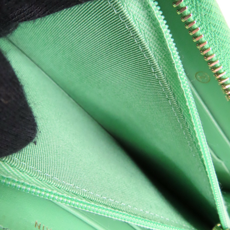 綠色 荔枝紋 牛皮 拉鍊長夾 (無卡)【CHANEL 香奈兒】-5