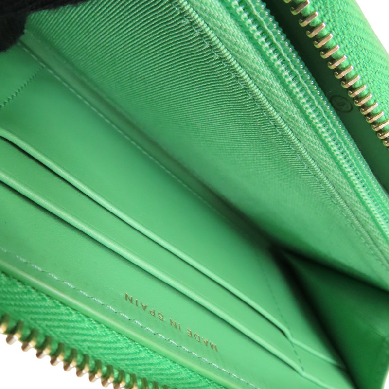 綠色 荔枝紋 牛皮 拉鍊長夾 (無卡)【CHANEL 香奈兒】-7