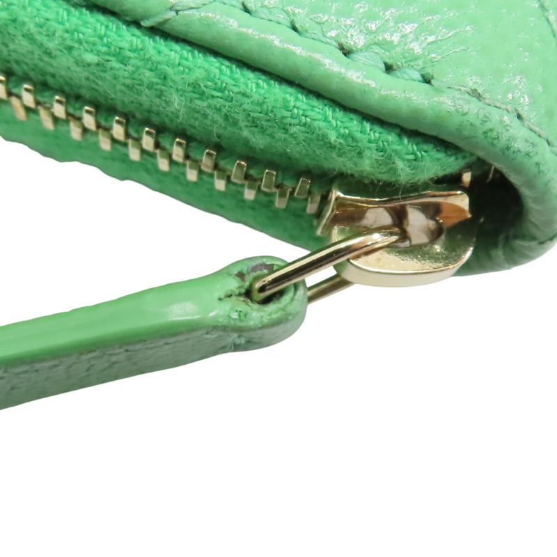 綠色 荔枝紋 牛皮 拉鍊長夾 (無卡)【CHANEL 香奈兒】-19