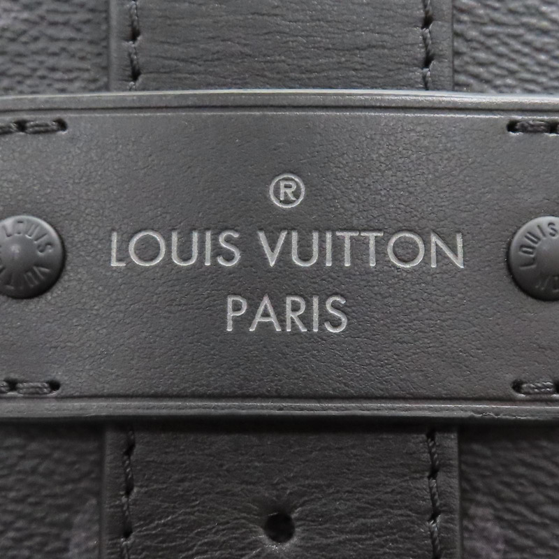 黑色 原花帆布 Saumur 後背包【LOUIS VUITTON LV 路易威登】 M45913-10