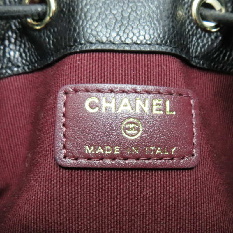 黑色 荔枝紋牛皮 Matelasse 迷你水桶包 肩背包 AP2913【CHANEL 香奈兒】 AP2913-7