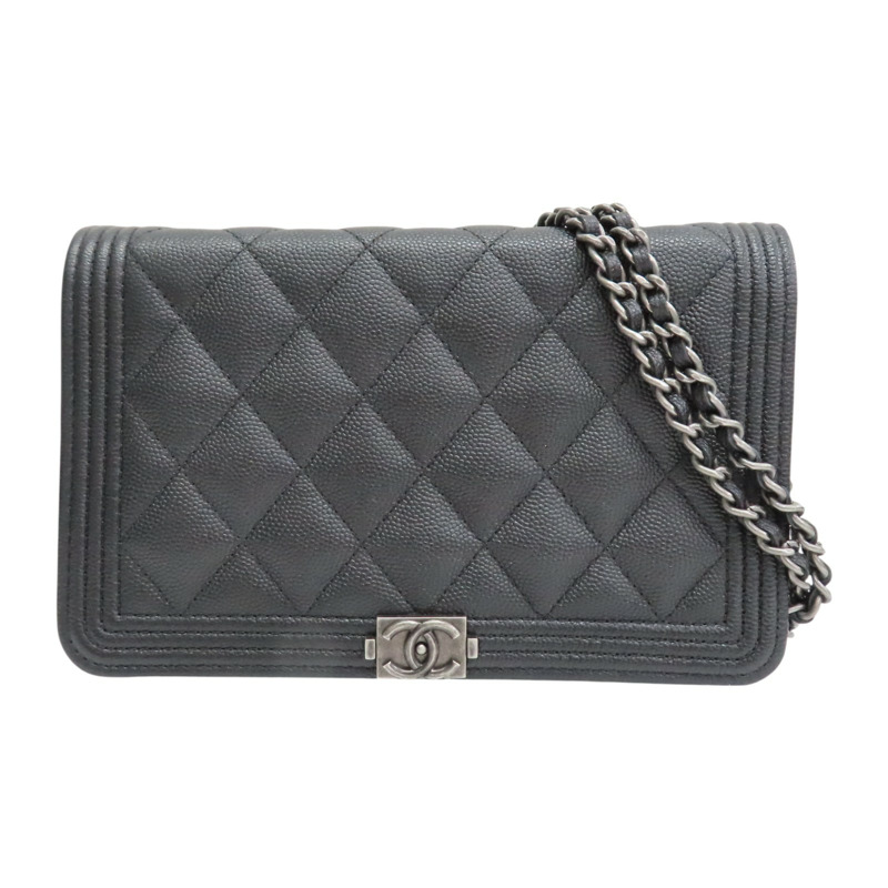 黑色 荔枝紋 牛皮 BOY WOC 肩背包 AP0117【CHANEL 香奈兒】 AP0117-0