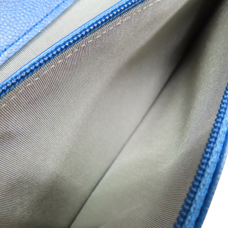 藍色 荔枝紋 牛皮 WOC 鍊帶 肩背包【CHANEL 香奈兒】-6