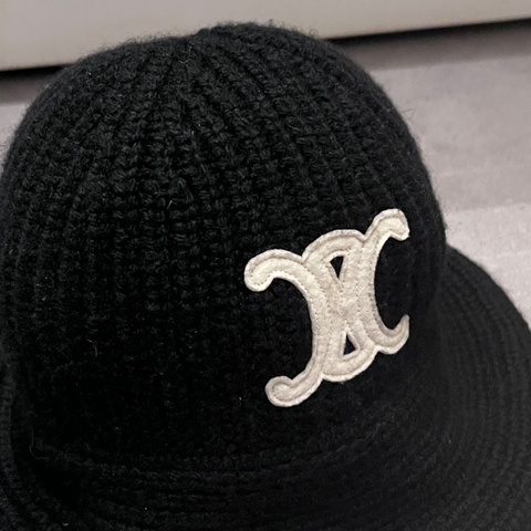 ✨稀少 黑色Celine 漁夫毛帽