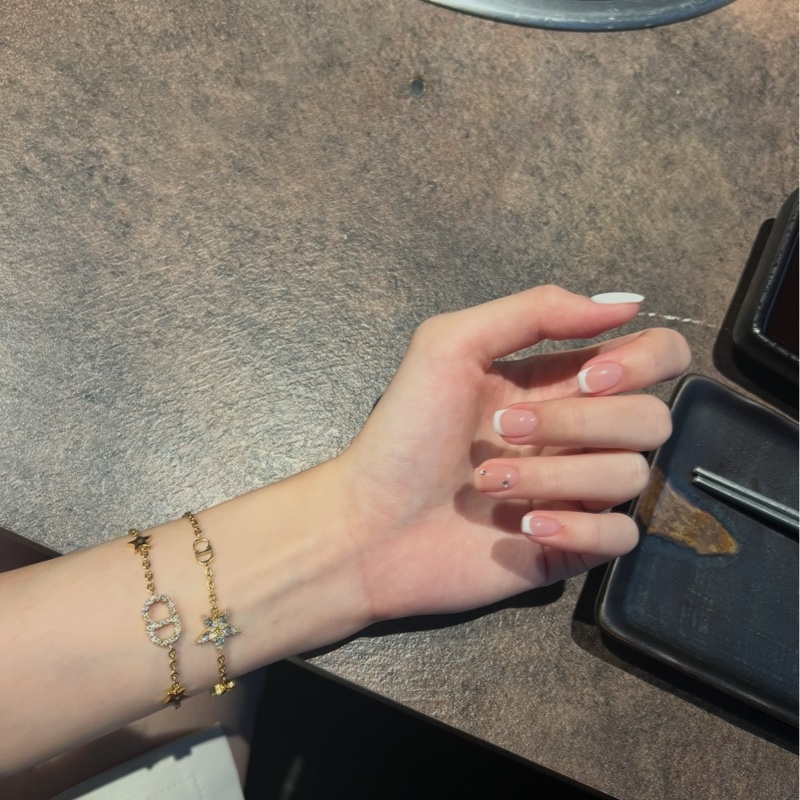 Dior手鍊 Dior雙鏈條手鏈 Dior水鑽CD字母星星手鏈 Dior手鏈星星雙手鏈 專櫃三萬多-2