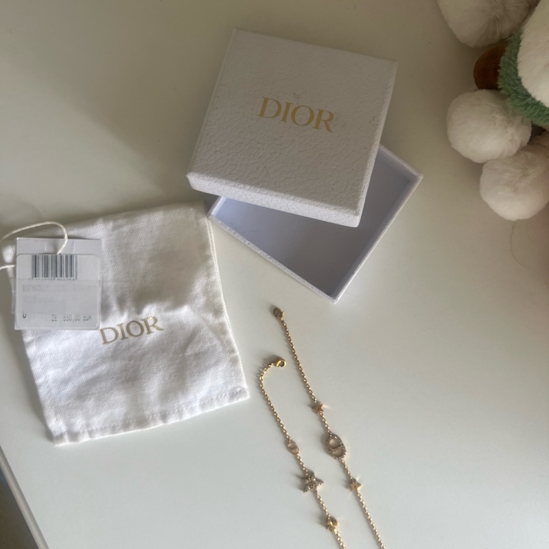 Dior手鍊 Dior雙鏈條手鏈 Dior水鑽CD字母星星手鏈 Dior手鏈星星雙手鏈 專櫃三萬多-11
