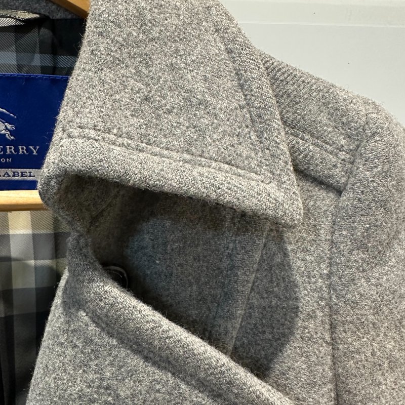 【美收精品】BURBERRY灰色絨布大衣 4-790-7