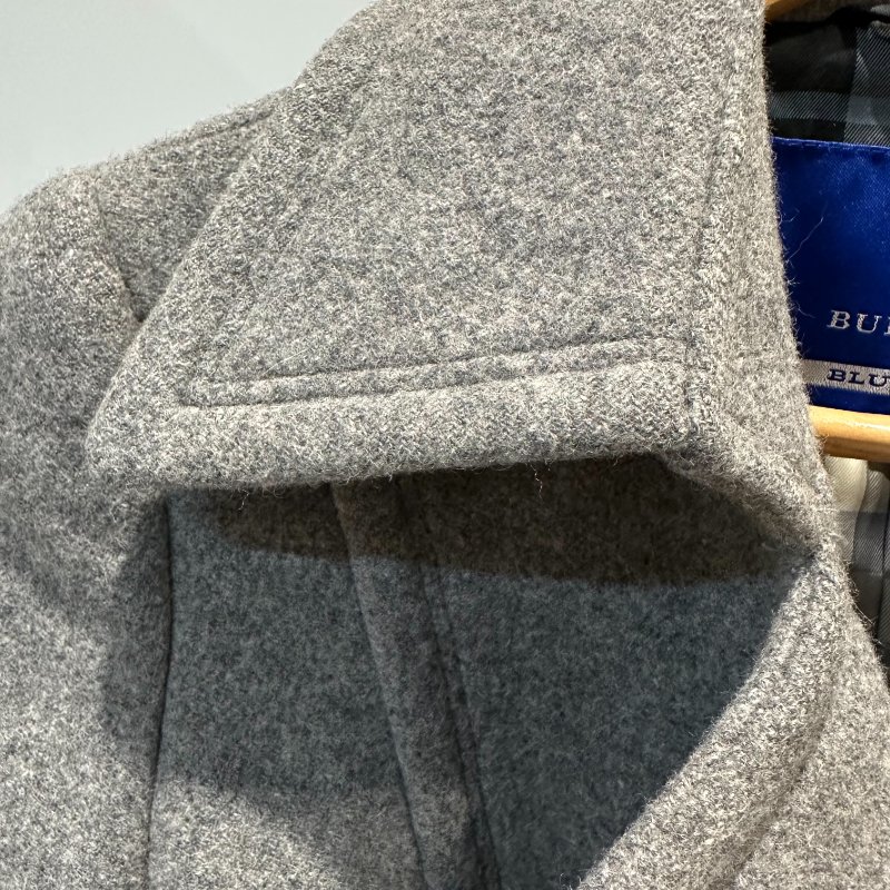 【美收精品】BURBERRY灰色絨布大衣 4-790-8