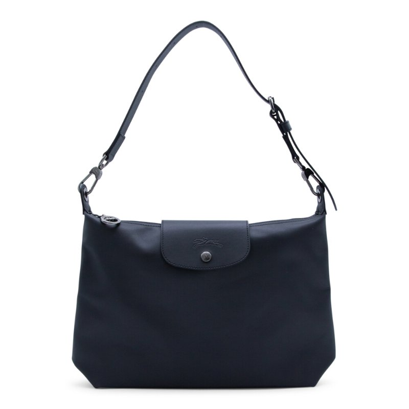 【LONGCHAMP】Le Pliage Xtra M Hobo 牛皮 半月形單肩包 肩背包 斜背包 黑色 10189987001-0