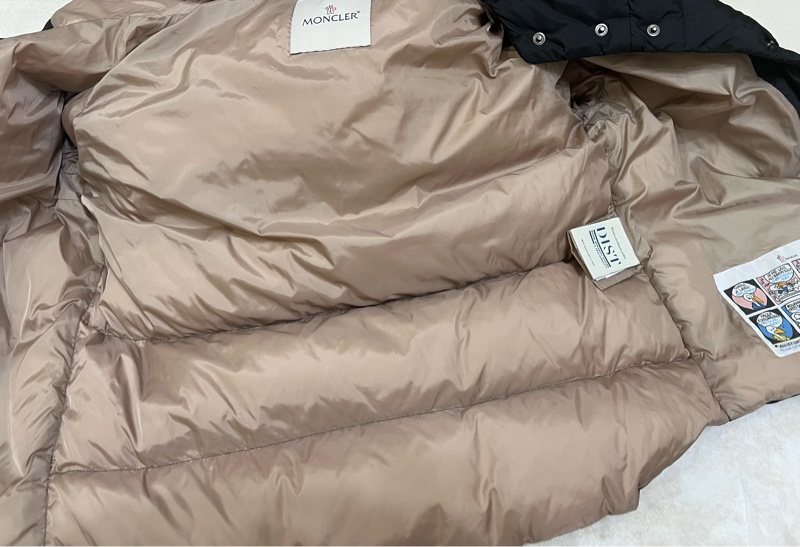 Moncler連帽羽絨外套 內拼裸粉色-11