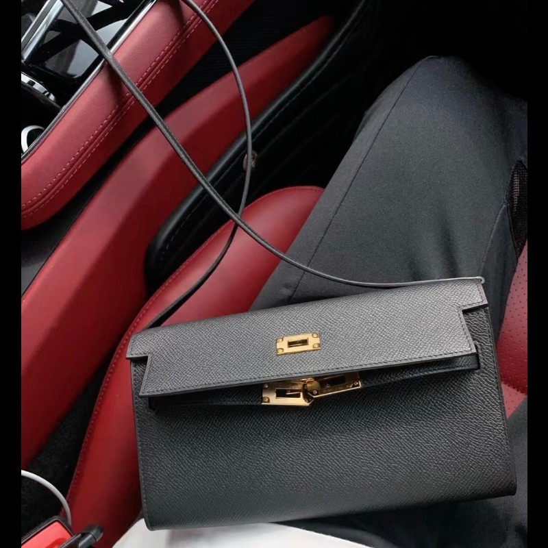 愛馬仕Hermes Kellytogo 閒置新黑金 B刻帶票-6