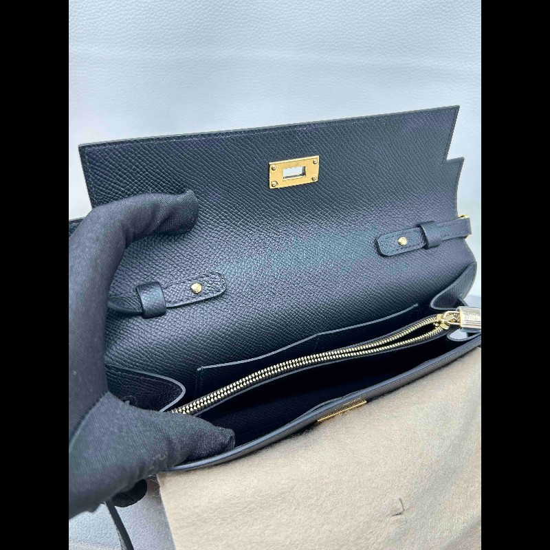 愛馬仕Hermes Kellytogo 閒置新黑金 B刻帶票-8
