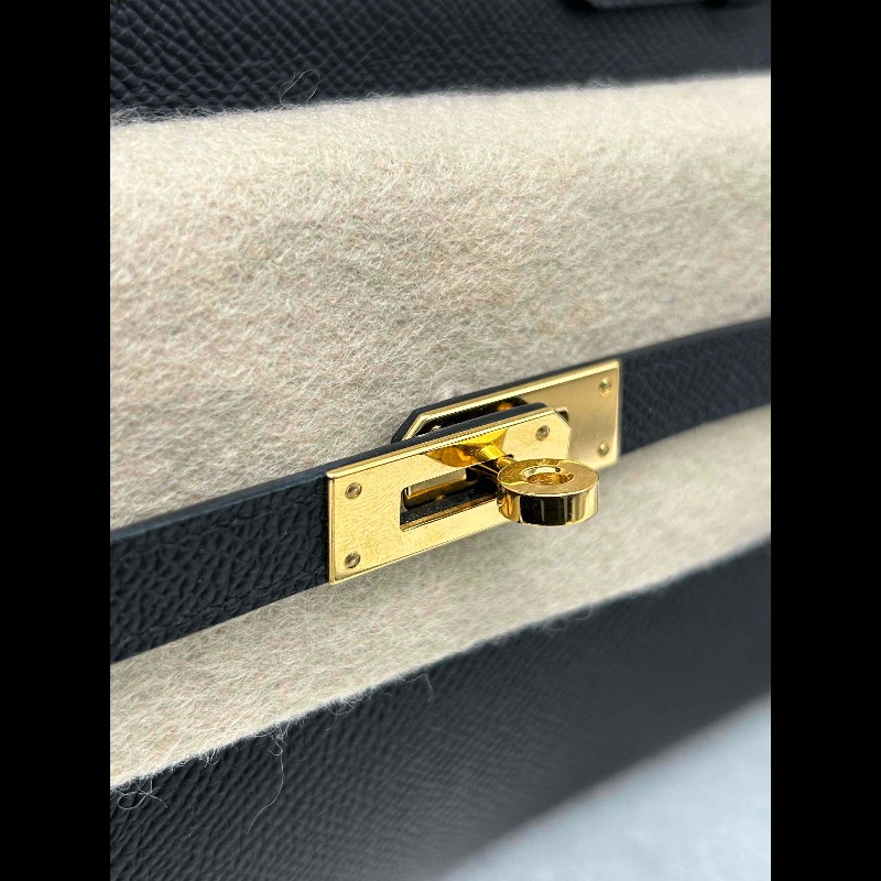 愛馬仕Hermes Kellytogo 閒置新黑金 B刻帶票-14