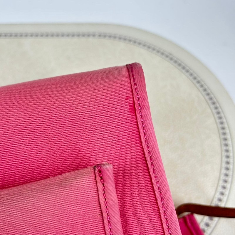 SH Zym 專櫃價2.1折!愛馬仕/Hermes 框p herbag31 粉色彩帆布包 經典粉色彩帆布搭配棕色牛皮邊框,銀色五金配件 大氣百搭 專櫃價:23500.00-8