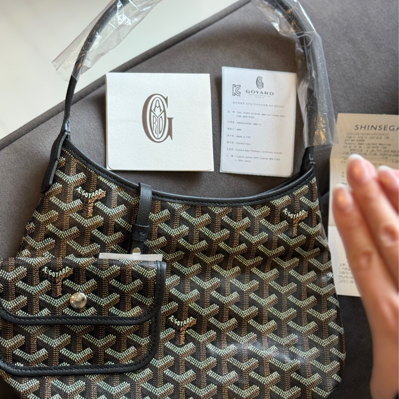 全新goyard mini hobo 黑色2026.1.20正本發票-0