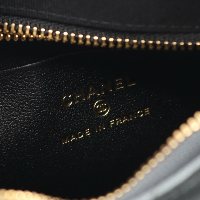 香奈兒 (CHANEL) 絎縫 COCO 標誌鏈單背包 AP3847 皮革灰色二手女士金色五金-3