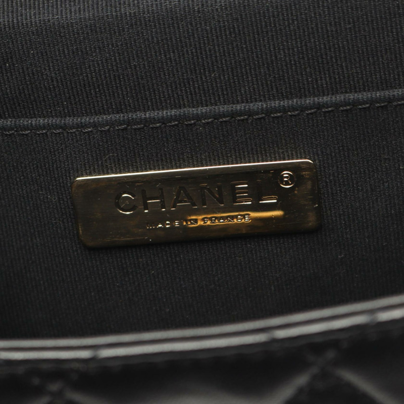 香奈兒 (CHANEL) Matelasse 小號 Box 單肩包 AS2877 羊皮 黑色 二手 女士 金色五金-3