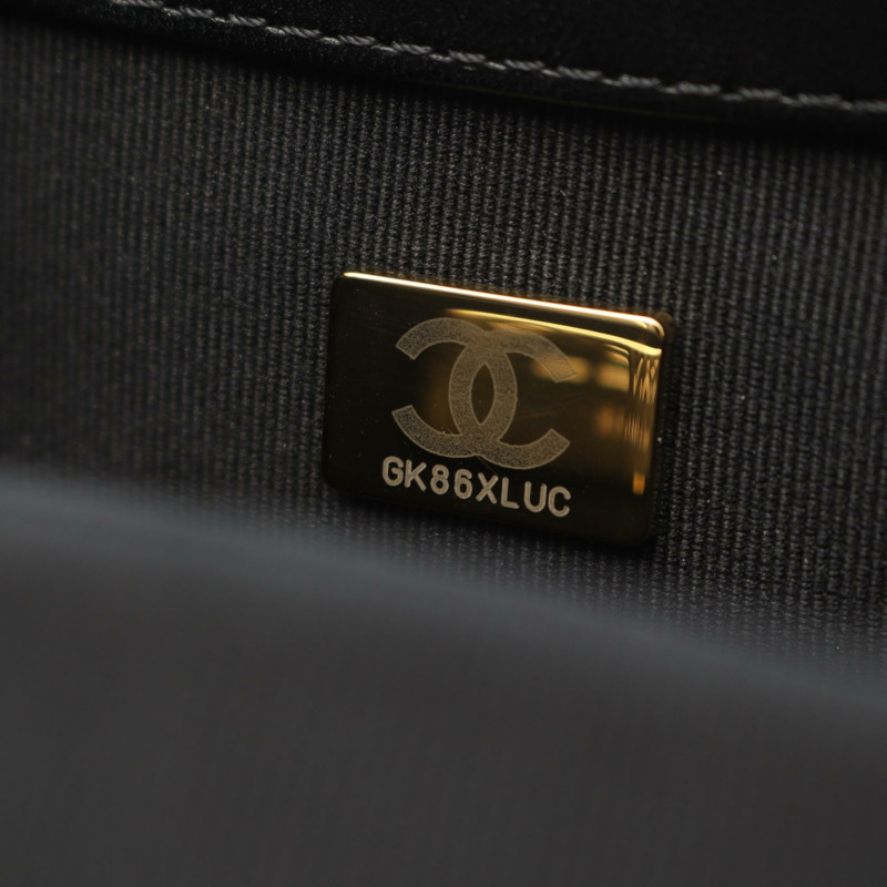 香奈兒 (CHANEL) Matelasse 小號 Box 單肩包 AS2877 羊皮 黑色 二手 女士 金色五金-4