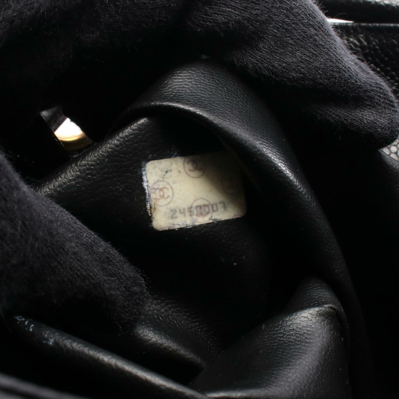 香奈兒 (CHANEL) Matelasse 鏈條雙肩包,小牛皮材質,黑色,二手,女士,金色五金,COCO CC-4