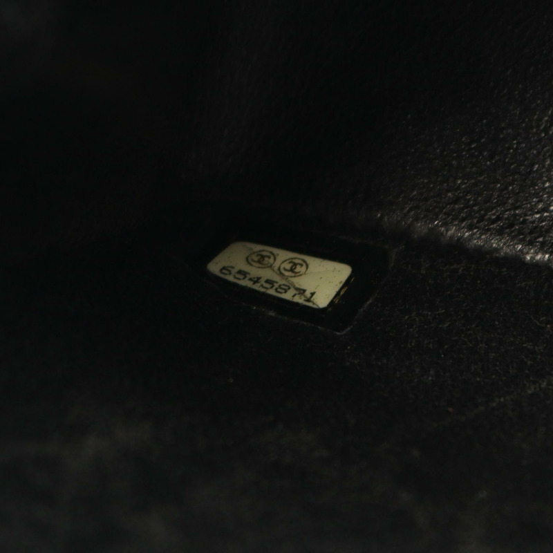 香奈兒 2.55 巧克力棒鏈條單肩包,羊皮材質,黑色,銀色五金,二手女款-4