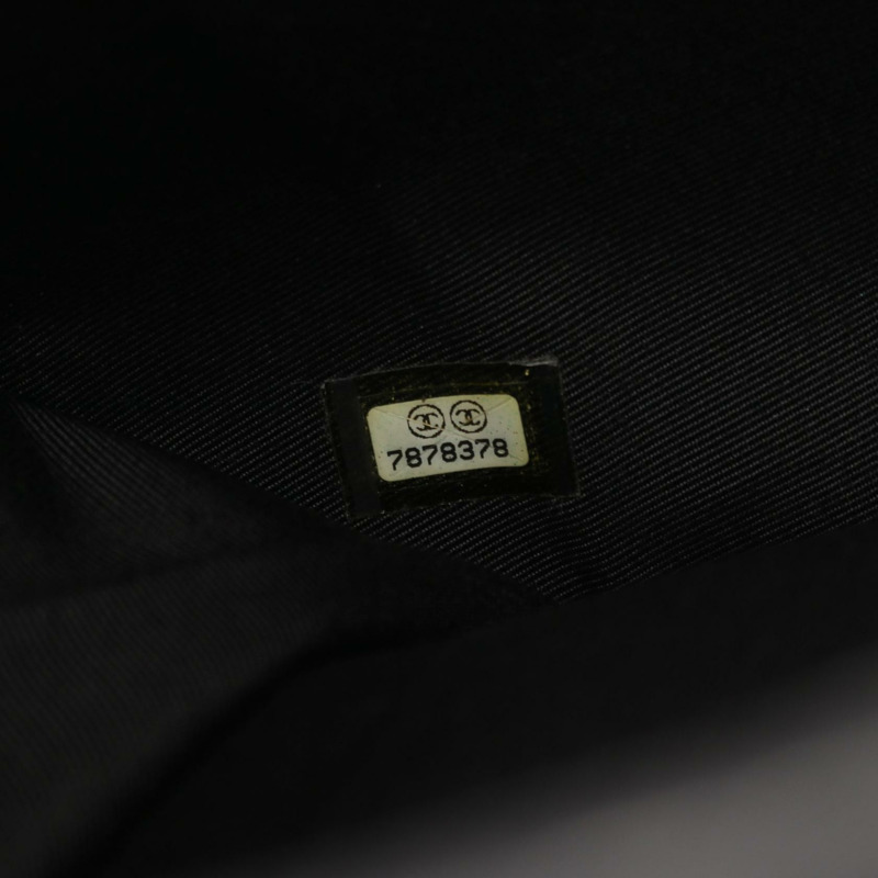 香奈兒 (CHANEL) Icon Chain Tote 手提包,帆布皮革,海軍藍、黑色、白色,二手,女士 CC-4