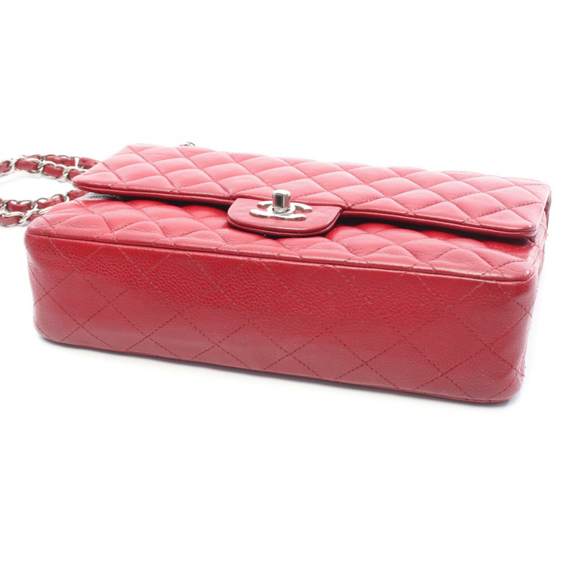 香奈兒 (CHANEL) 絎縫雙蓋鏈條肩背包 A01112 紅色皮革 SHW 二手-7