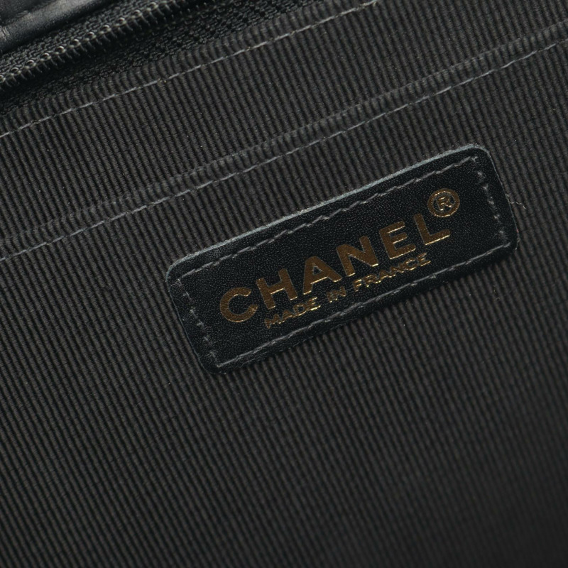 香奈兒 (CHANEL) 狂野縫線鏈條肩背包,黑色皮革,二手女款-3