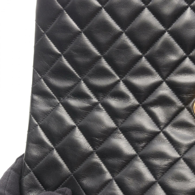 香奈兒 Jumbo Matelasse 34 鏈條肩背包 A01094 羊皮黑 二手 GHW CC-7