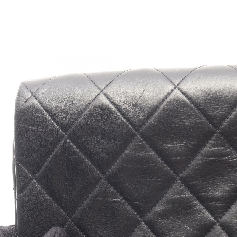 香奈兒 Jumbo Matelasse 34 鏈條肩背包 A01094 羊皮黑 二手 GHW CC-8
