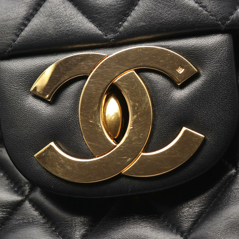 香奈兒 Jumbo Matelasse 34 鏈條肩背包 A01094 羊皮黑 二手 GHW CC-9