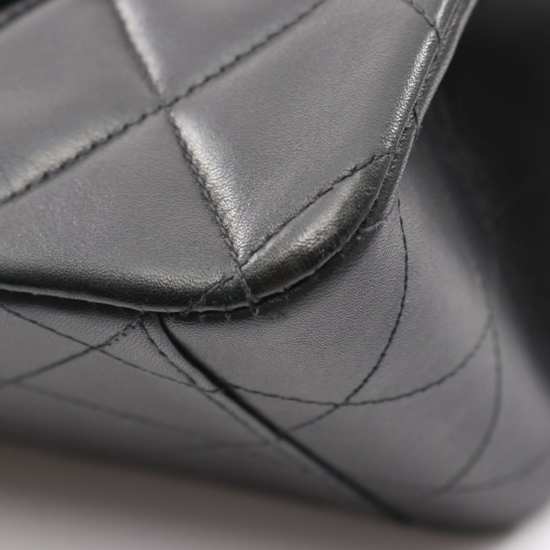 香奈兒 Jumbo Matelasse 34 鏈條肩背包 A01094 羊皮黑 二手 GHW CC-10