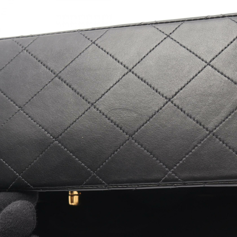 香奈兒 Jumbo Matelasse 34 鏈條肩背包 A01094 羊皮黑 二手 GHW CC-11