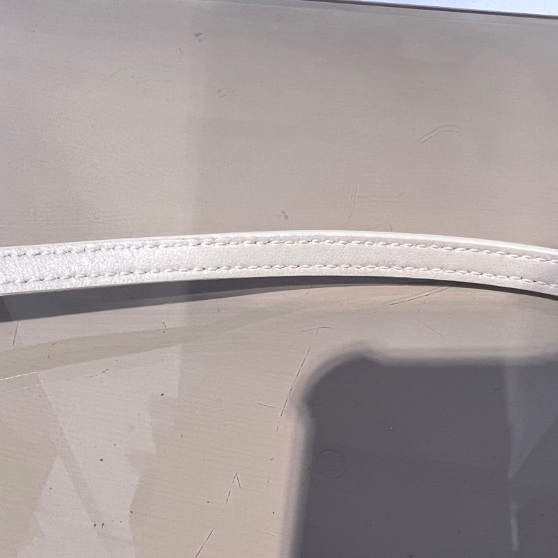 YSL 米白羊皮MiniNolita霧金釦下蓋肩斜背包-22