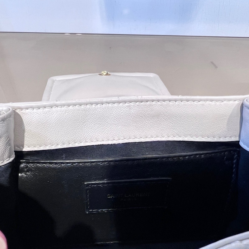 YSL 米白羊皮MiniNolita霧金釦下蓋肩斜背包-28