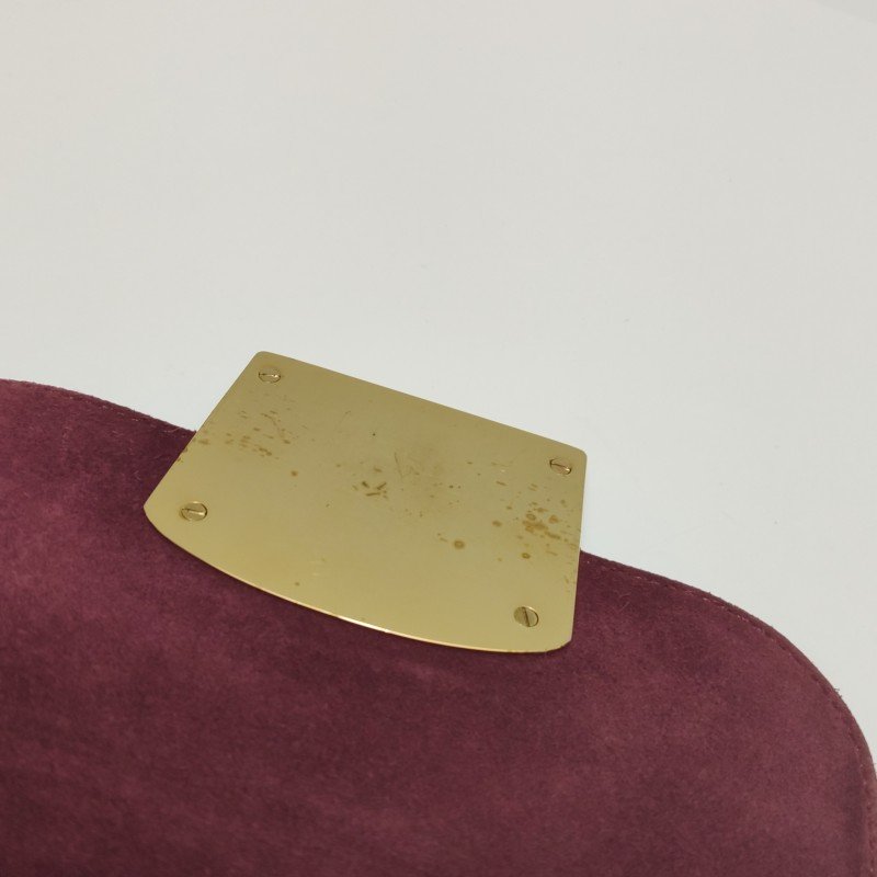 Burberry牛皮純色字母Logo徽標插扣斜挎包單肩包-10