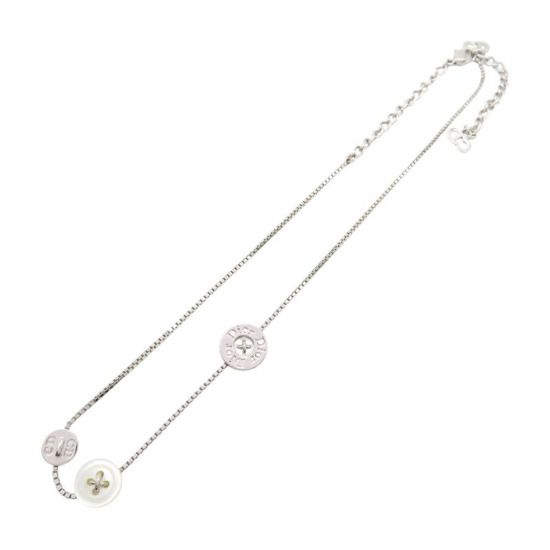 銀色鍍金 DIOR button charm 鈕扣 項鍊【Dior 迪奧 】-2