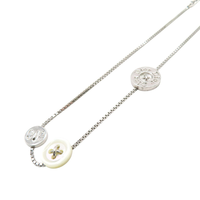銀色鍍金 DIOR button charm 鈕扣 項鍊【Dior 迪奧 】-3