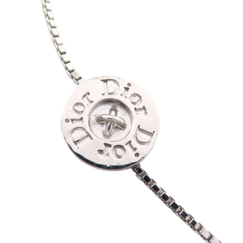 銀色鍍金 DIOR button charm 鈕扣 項鍊【Dior 迪奧 】-7