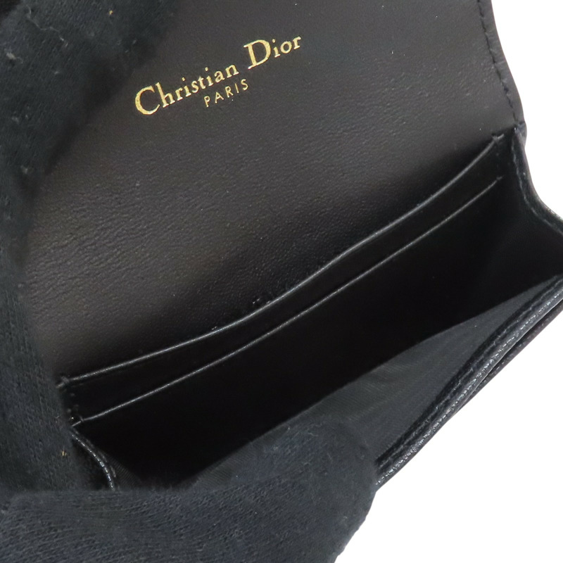 黑色 牛皮 扣式 Saddle Card Holder 短夾 卡夾 名片夾【Dior 迪奧】 S5611CCEH-6