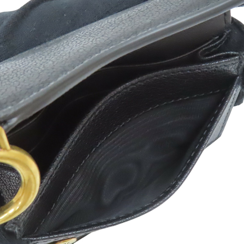 黑色 牛皮 扣式 Saddle Card Holder 短夾 卡夾 名片夾【Dior 迪奧】 S5611CCEH-7