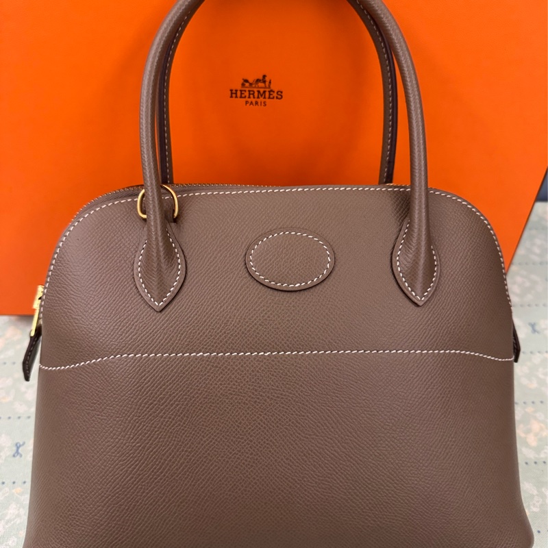 Hermes Bolide27大象灰金釦-12