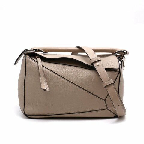 LOEWE Puzzle小牛皮手袋 - 小號米色