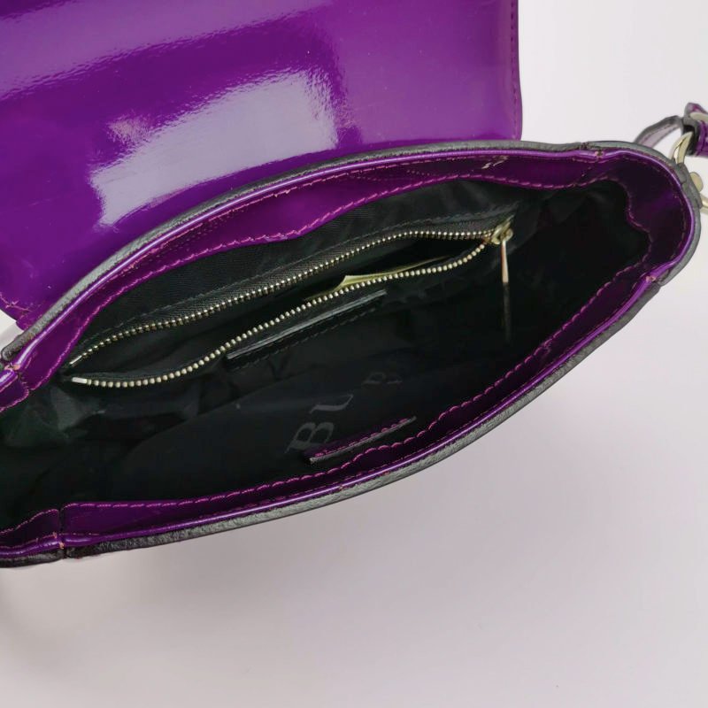 Burberry Prorsum牛皮純色銘牌logo斜挎包單肩包-6