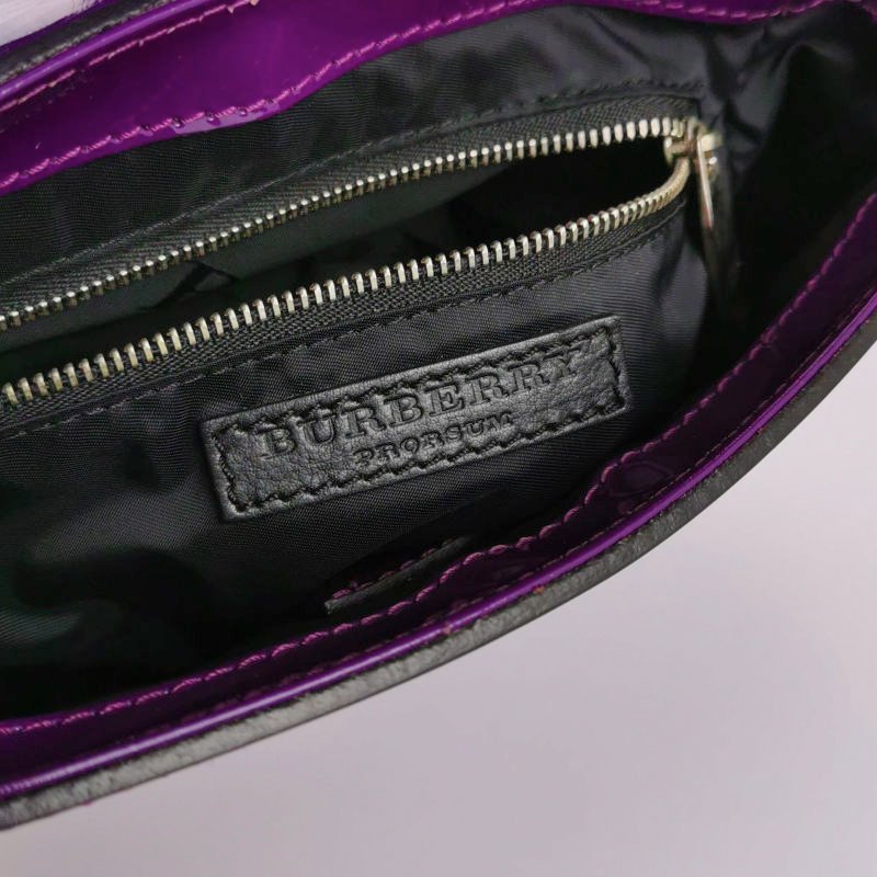 Burberry Prorsum牛皮純色銘牌logo斜挎包單肩包-7