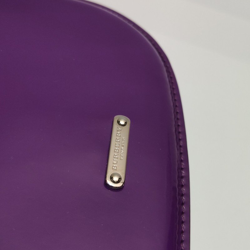 Burberry Prorsum牛皮純色銘牌logo斜挎包單肩包-13