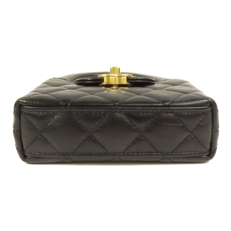 CHANEL 牛皮皮革Kelly Nano金扣手挽肩背兩用袋-3