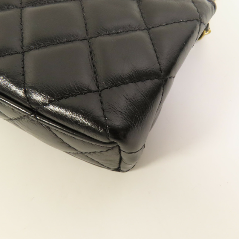 CHANEL 牛皮皮革Kelly Nano金扣手挽肩背兩用袋-10