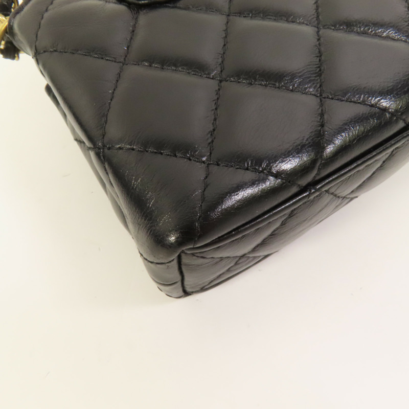 CHANEL 牛皮皮革Kelly Nano金扣手挽肩背兩用袋-11